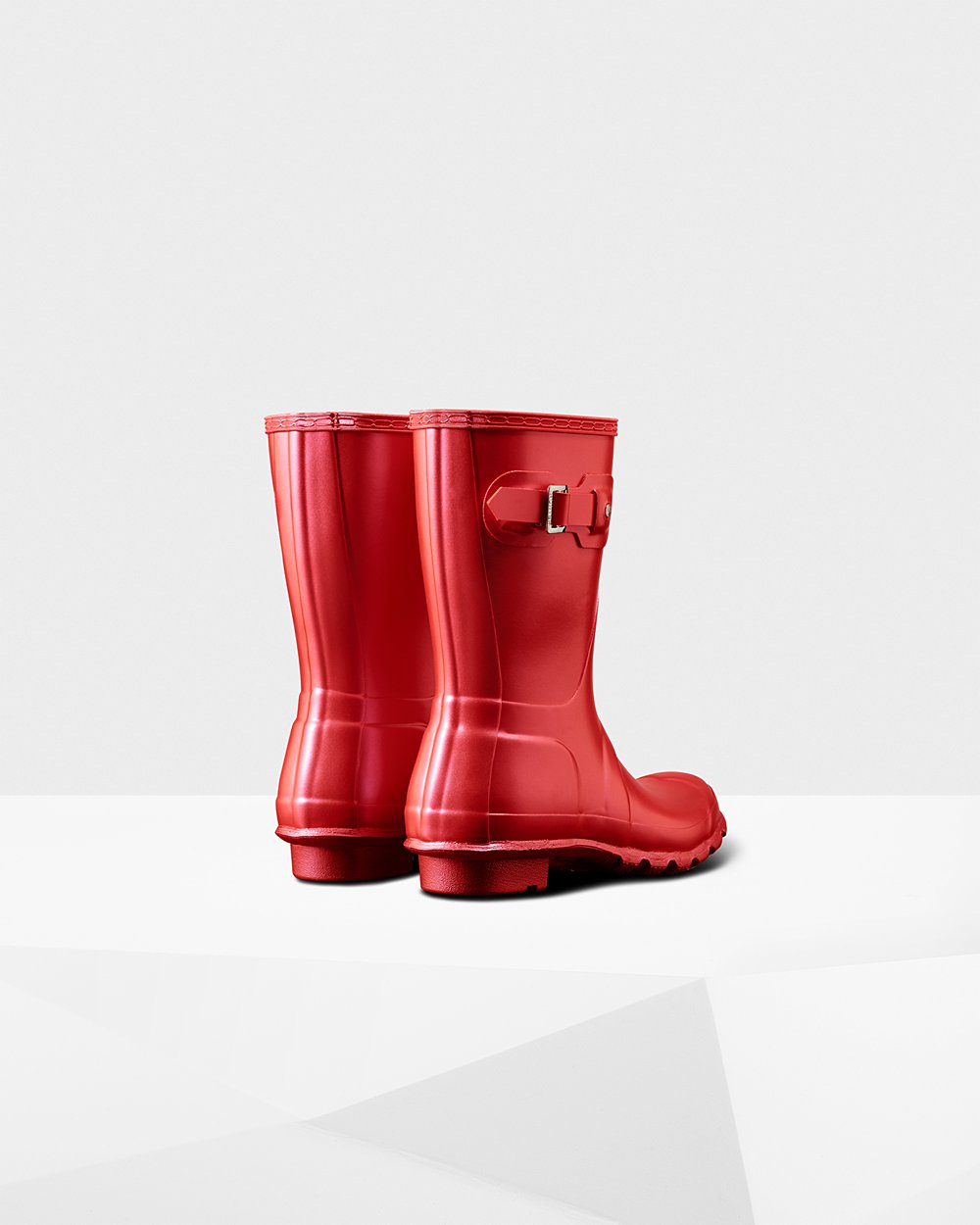 Hunter Mujer Original Nebula - Botas de Lluvia Rojas - 321-LCXEHM